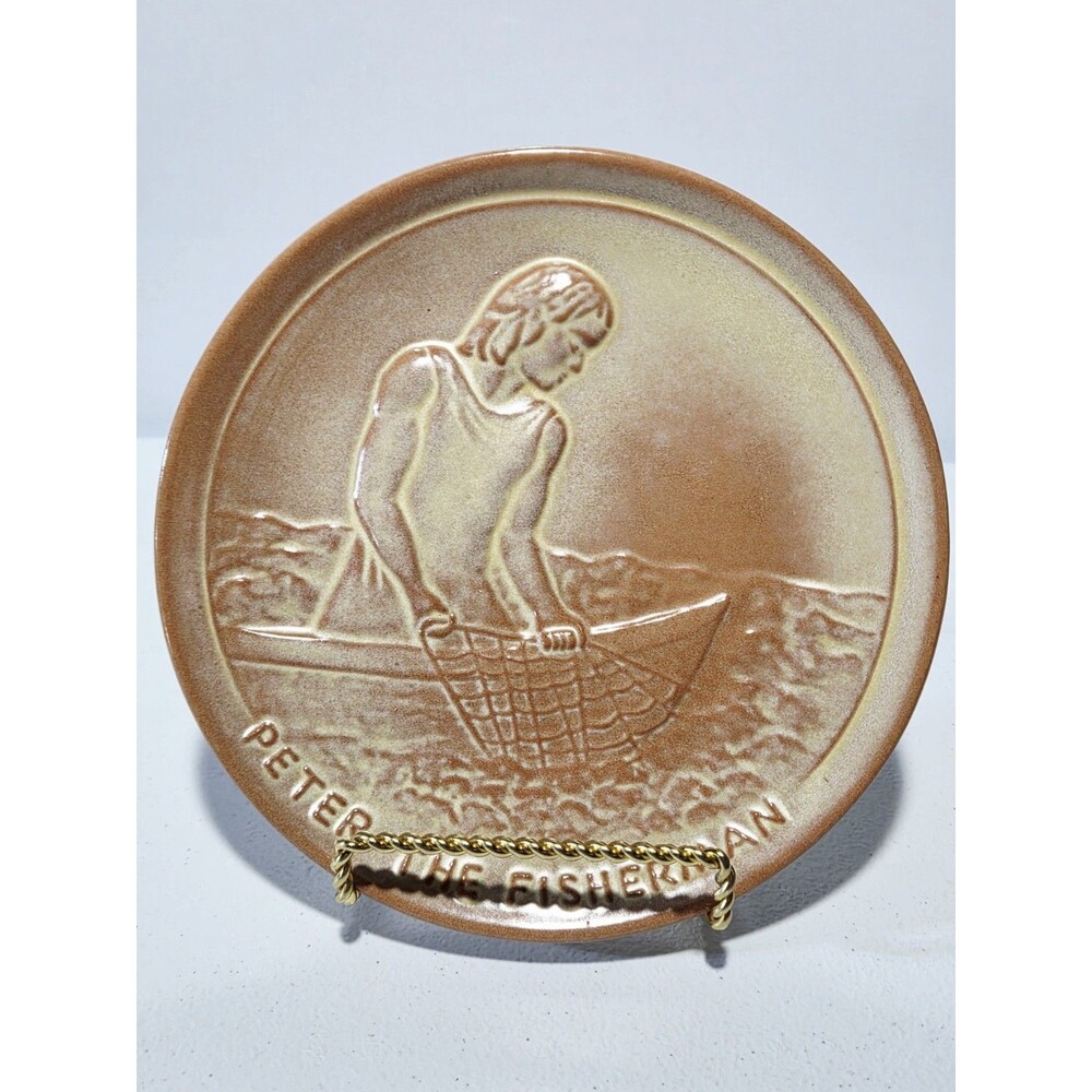 Frankoma 1972 Peter The Fisherman Plate Youth For Christ Campus Life 5/10 7"